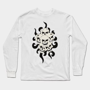 Skull Tattoo Design - Skulls Of The Dead Long Sleeve T-Shirt